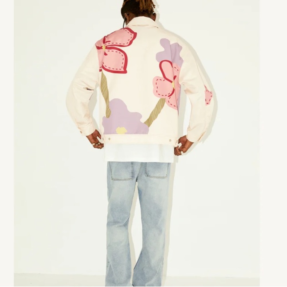 Empty Reference Loose Floral Print Jacket Medium … - image 5